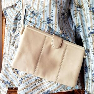 KORET Genuine Leather Cross-Body/Shoulder Bag - Thin - White